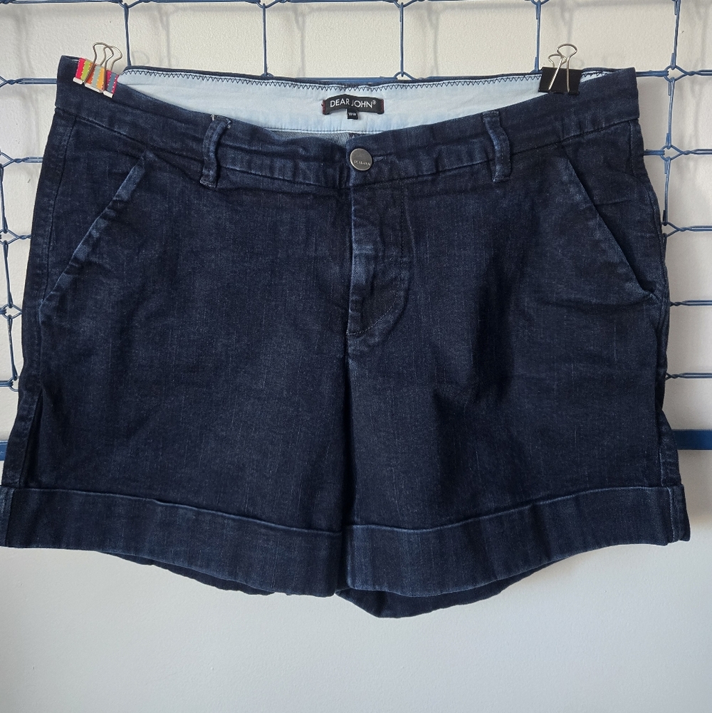 Dear John Navy Jean Shorts